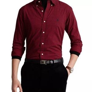 Ralph Lauren Men's Red Plaid Button Down Shirt